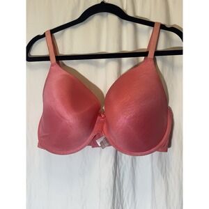 Secret Treasures Bra‎ 38DDD Pink Tailored T-Shirt Underwire Lightly Padded Coral